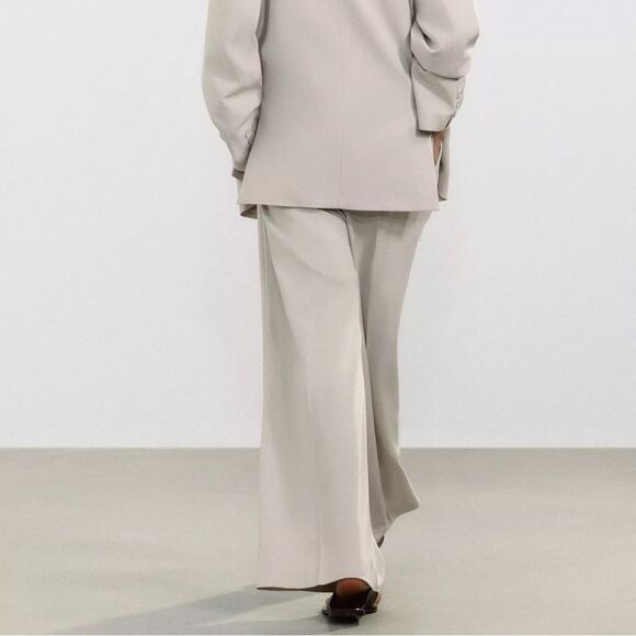 ZARA DOUBLE PLEAT BELTED PANTS - Picture 9 of 10